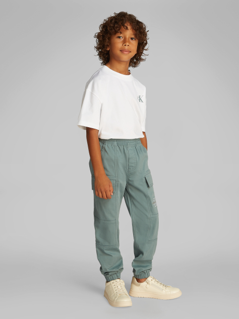 Green Woven Cargo Trousers  Boys