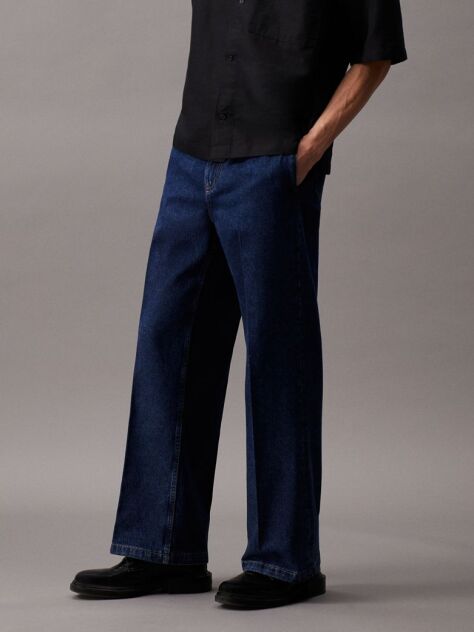 Denim Straight Pressed Jeans  Men