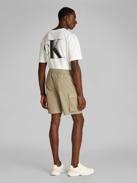 Grey Washed Cargo Shorts  Men