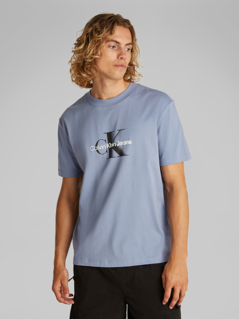 Blue Monologo Shift T-Shirt  Men