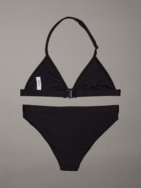 Black Girls Triangle Bikini Set - CK Monogram  Girls