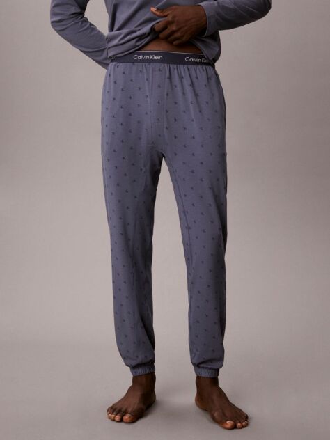 Grey Pure Cotton Long Sleeve Pyjama Set  Men