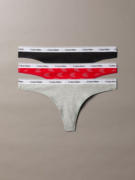 Multi 3 Pack Thongs - Icon Logo  Women