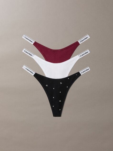 Multi 3 Pack Dipped Thongs - Icon Logo  Women