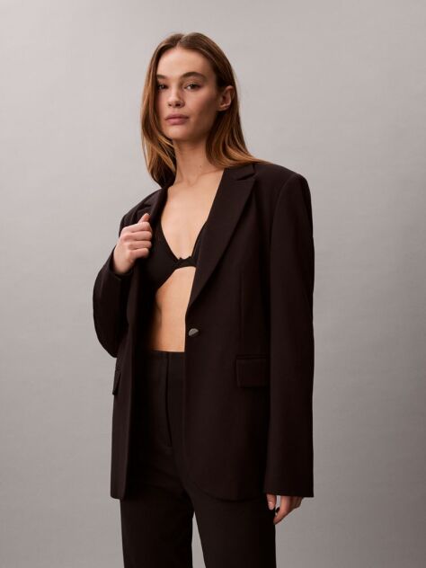 Black Slim Ponte Blazer  Women