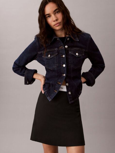 Black Milano Jersey Logo Tape Skirt  Women