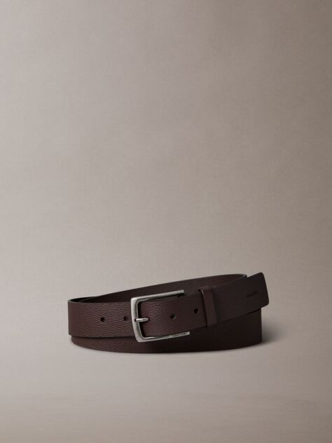 Brown Pebbled Full-Grain Leather Belt  Men