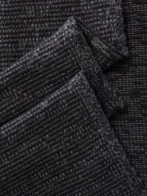Pink Leather Patch Marl Scarf With Wool  Men