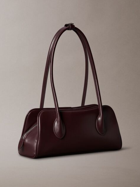 Red Trio Compartment Shoulder Bag  Women