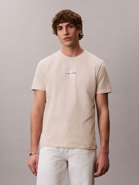 White Monogram Logo T-shirt  Men