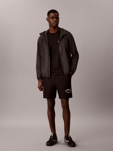 Μαύρο Βερμούδα Jogger Από Premium Terry  Άνδρας