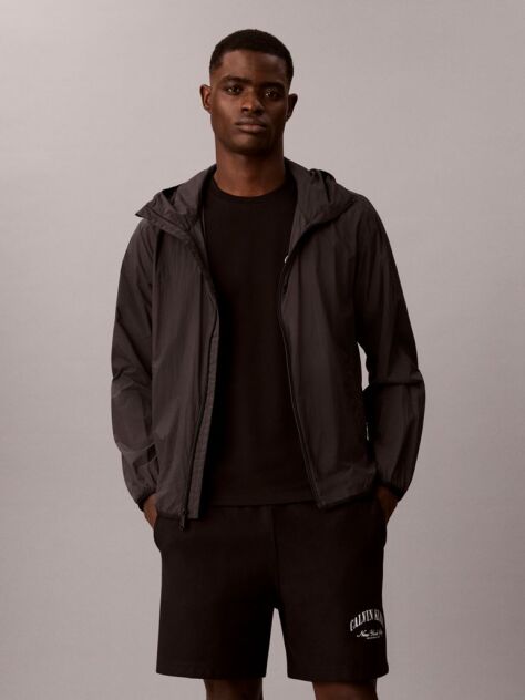 Μαύρο Βερμούδα Jogger Από Premium Terry  Άνδρας