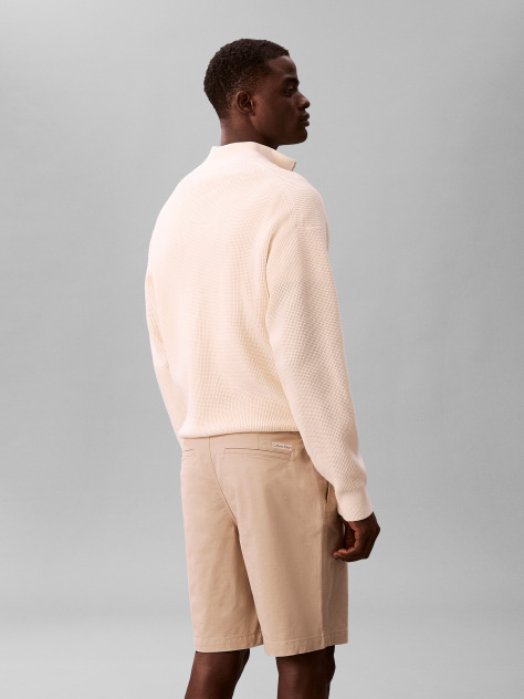 White 9" Straight Chino Shorts  Men