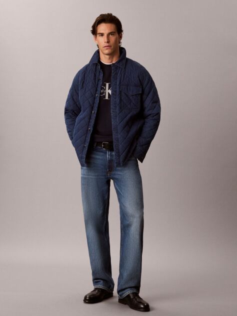 Blue Cotton Terry Monogram Sweatshirt  Men