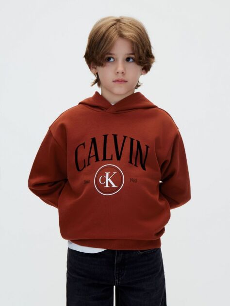 Κόκκινο Παιδικό Hoodie Με Κουκούλα Και Λογότυπο  Αγόρι