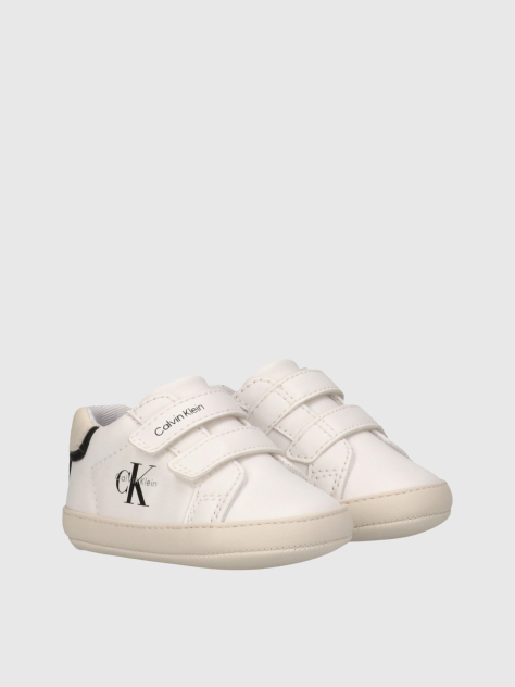 Λευκό Βρεφικά Sneakers Με Velcro Και Χαμηλό Κόψιμο  Αγόρι