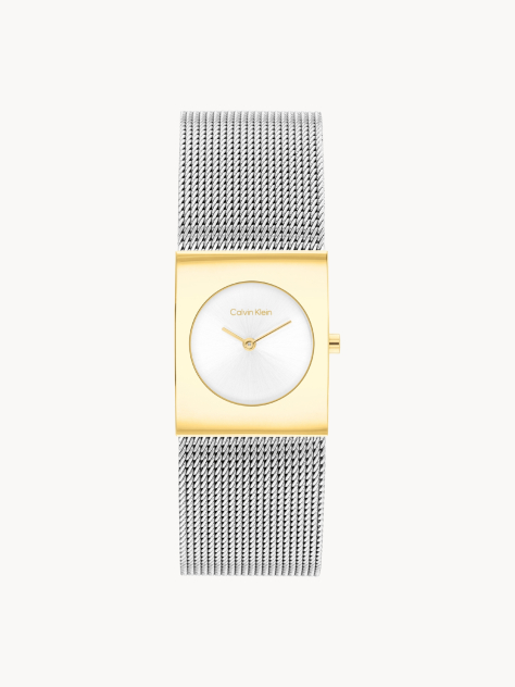 Silver CK Pulse Two-Tone Steel Bracelet Watch  Women