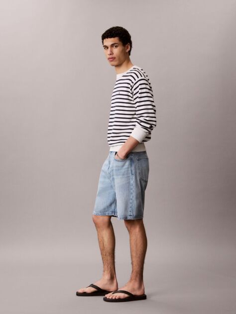 Denim Linen 90s Short Driftwood Blue  Men