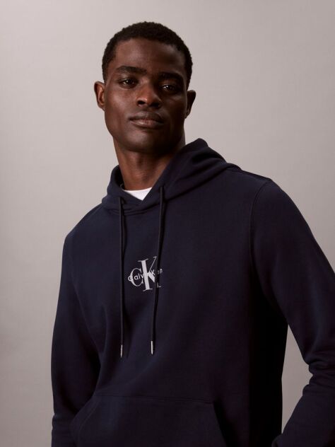 Μπλε Μακρυμάνικο Hoodie Με Monologo  Άνδρας