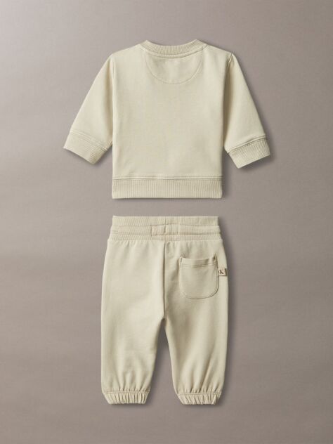 Grey Monologo Sweatshirt And Joggers Set  Newborn