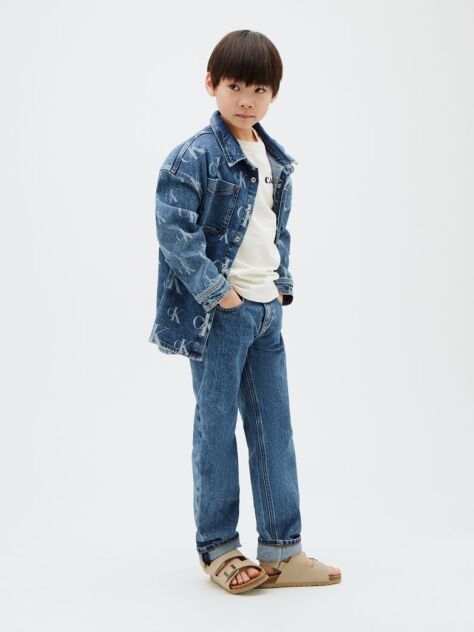 Denim Denim Πουκάμισο Με All-Over Bleached Μονόγραμμα  Αγόρι