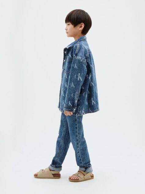 Denim Denim Πουκάμισο Με All-Over Bleached Μονόγραμμα  Αγόρι