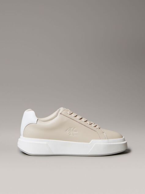 Beige Leather Durable Traction NYC Trainers  Women
