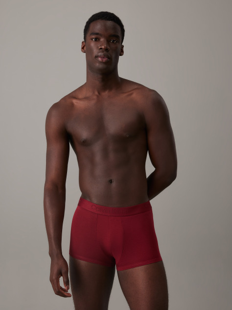 Red Low Rise Trunks - CK Black  Men