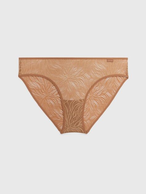 Beige Bikini Briefs - Sheer Marquisette  Women