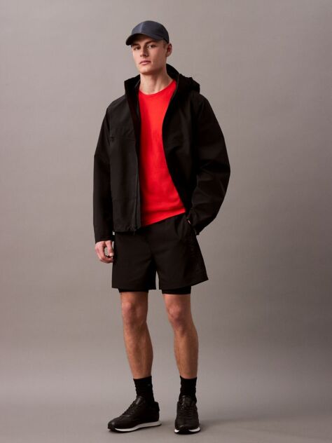 Black 2-in-1 Gym Shorts  Men