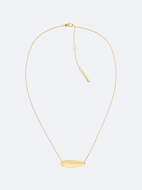 Gold Sculpted Pendant Necklace  Women