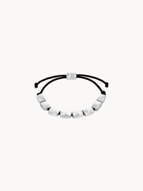 Black Metallic Waves Bracelet  Men