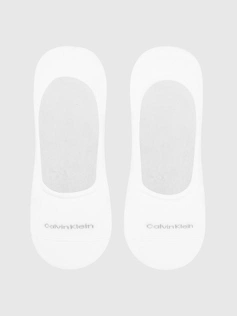 White Calvin Klein Mid-Cut Men's Footie 2 pack  Men