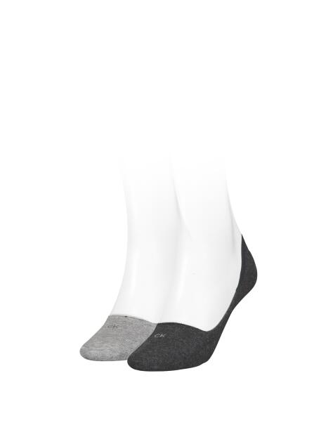 Grey Calvin Klein Low-Cut Logo Women's Footie 2 pack  Women