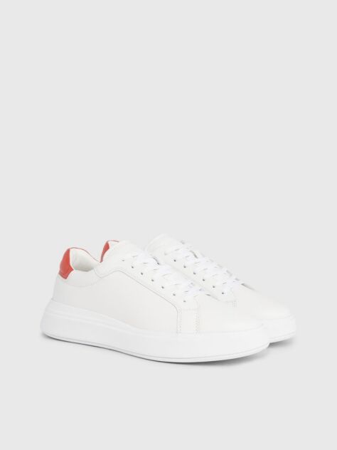 White Leather Trainers  Men