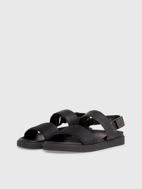 Black Logo Jacquard Sandals  Men
