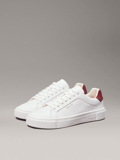 White Leather Trainers  Women