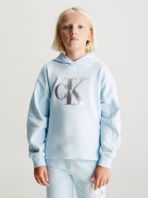 Μπλε Άνετο Hoodie Με Λογότυπο  Κορίτσι