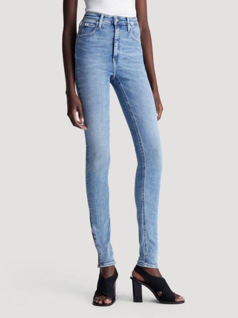 Denim High Rise Super Skinny Split Zip Jeans  Women