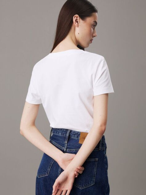 White Slim Monogram T-shirt  Women