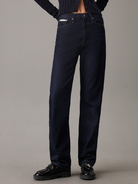 Denim High Rise Straight Jeans  Women