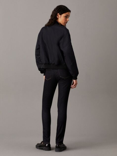 Black Mid Rise Skinny Jeans  Women