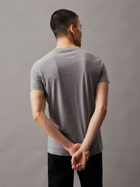 Grey Monogram Slim T-Shirt  Men