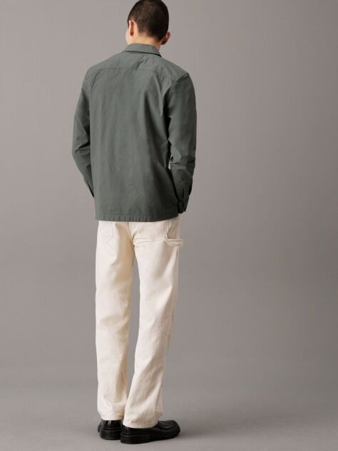 Grey Relaxed Utility Shirt Jacket  Men