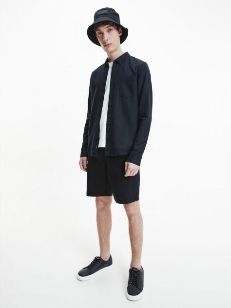 Black Linen Cotton Shirt  Men
