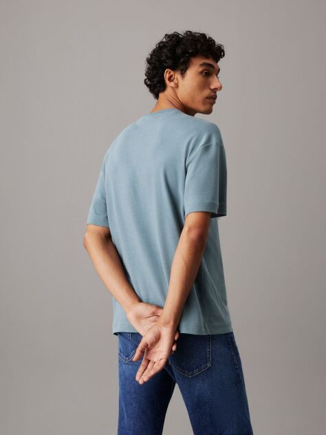 Blue Cotton Logo T-shirt  Men