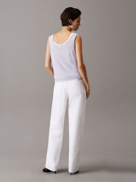 Grey Slim Linen Jersey Tank Top  Women