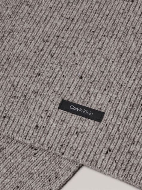 Grey Warm Wool Blend Scarf  Men