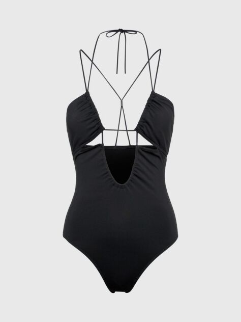Black Swimsuit - Multi Ties  Women