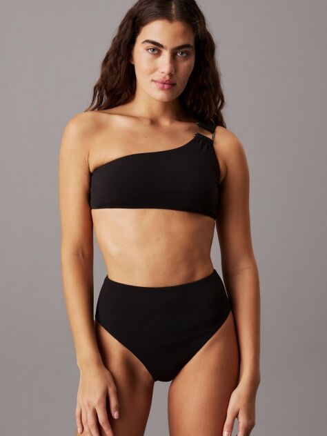 Black One Shoulder Bikini Top - CK Wire  Women
